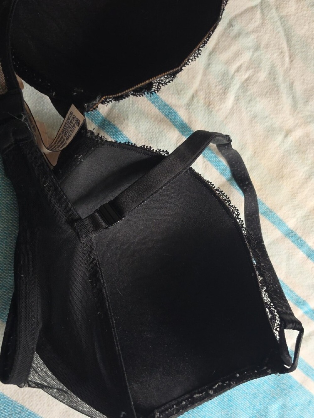 Women's Black Lace Push-Up Bra - Classic Support - Picture 7 of 7